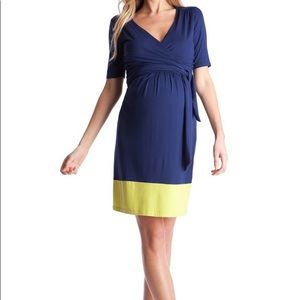 Sepraphine Maternity Nursing Dress 2 Navy Lime